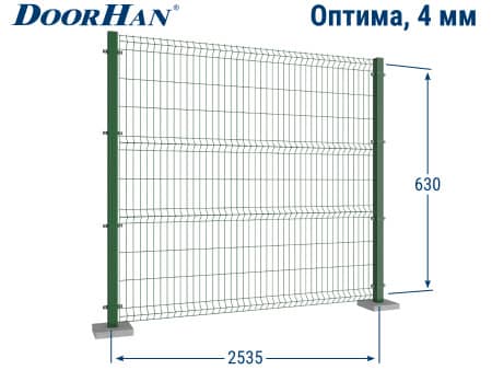 Купить 3D заборную секцию ДорХан 2535×630 мм в Ульяновске от 945 руб.